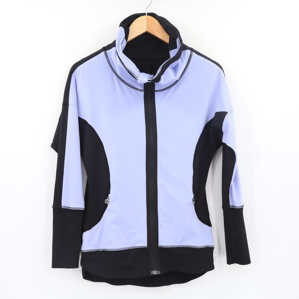 Lululemon Sz 4Pump It Up Jacket Polar Haze Purple Black Luxtreme Sporty